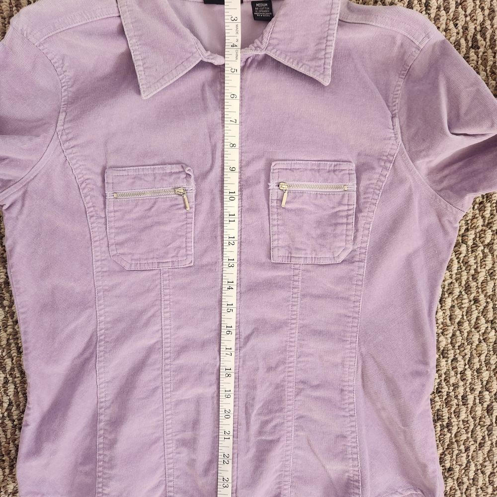 Vintage Lavender Purple Corduroy Shirt Jacket - Picture 8 of 10